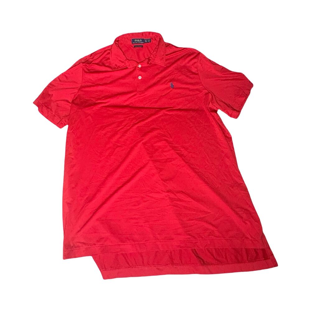 Polo Ralph Lauren Red Short Sleeve Performance Polo Shirt - Mens XL